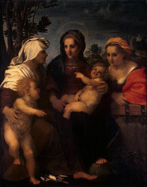 Andrea del Sarto Madonna and Child with Sts Catherine, Elisabeth and John the Baptist